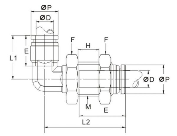 Bulkhead Elbow - LUCO FITTING