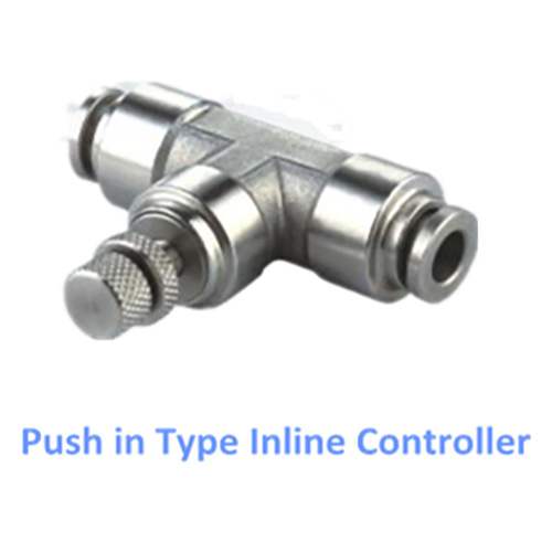 push in inline flow controller